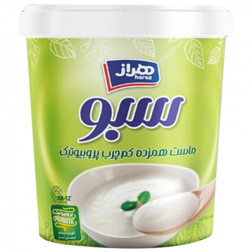ماست همزده کم چرب پروبیوتیک سبو هراز 1.5 کیلوگرمی